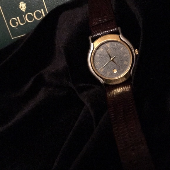 GUCCI watch—Authentic vntg silver gold gray face - Picture 2 of 8
